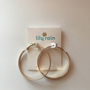 lily rain gold hoop earrings